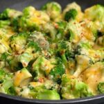 Cheesy Broccoli and Cauliflower Rice (One Pan)