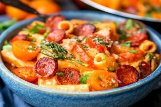 Sausage Spinach Pasta Bake